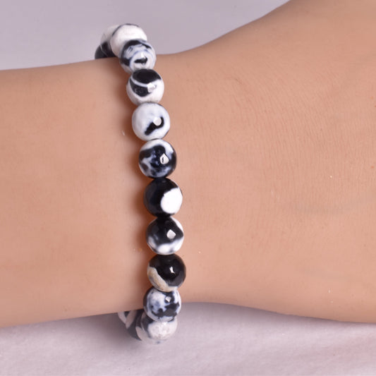 ORCA AGATE BEADED BRACELET J146