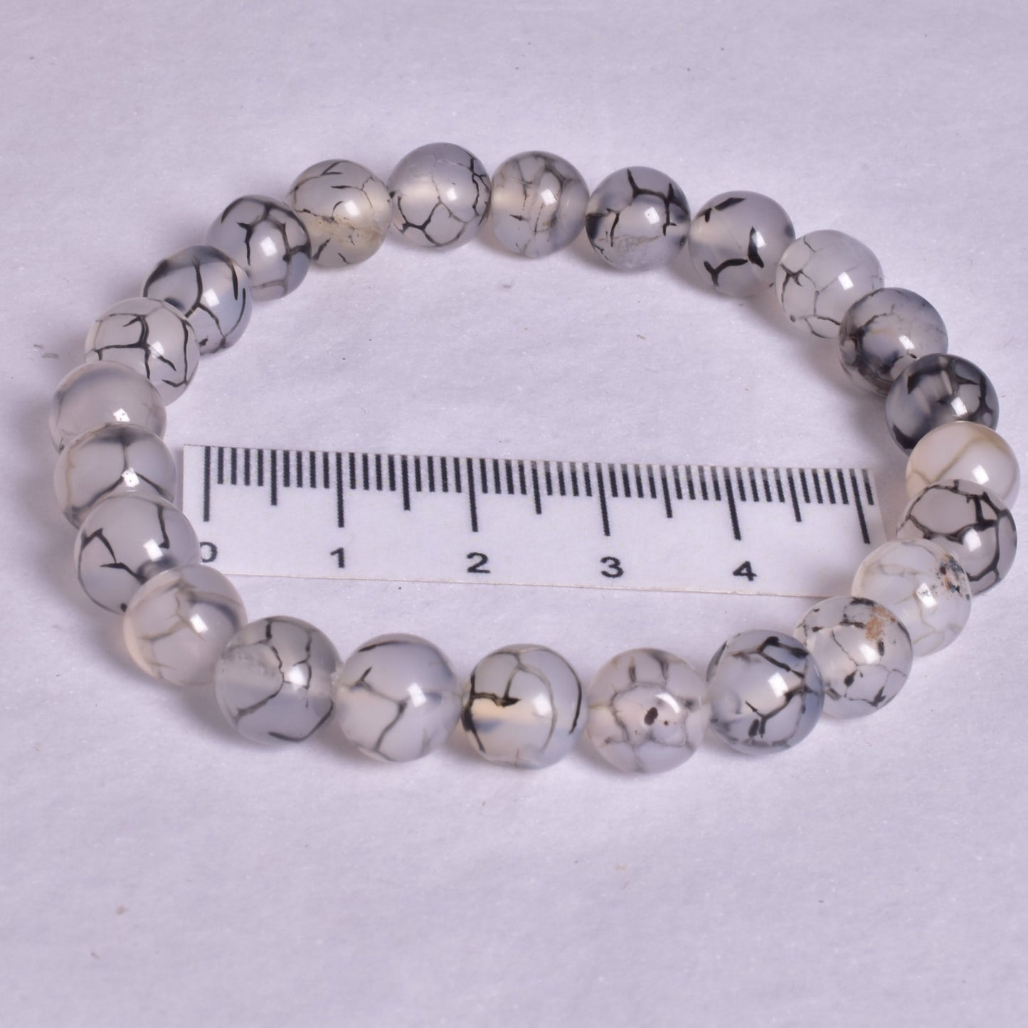 DRAGON VEIN AGATE BEADED BRACELET J150