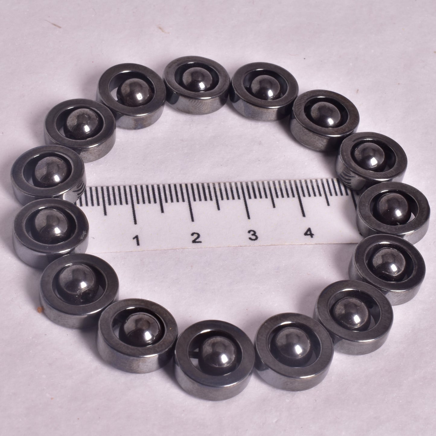 HEMATITE BEADED BRACELET J155