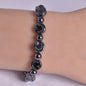 HEMATITE MOON STAR BEADED BRACELET J156
