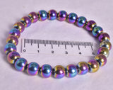 HEMATITE RAINBOW BEADED BRACELET J164