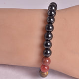 HEMATITE and CHAKRA BEADED BRACELET J171