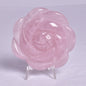 ROSE QUARTZ ROSE CARVING P671