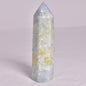 BLUE CALCITE CRYSTAL 6 SIDED POINT GENERATOR P662