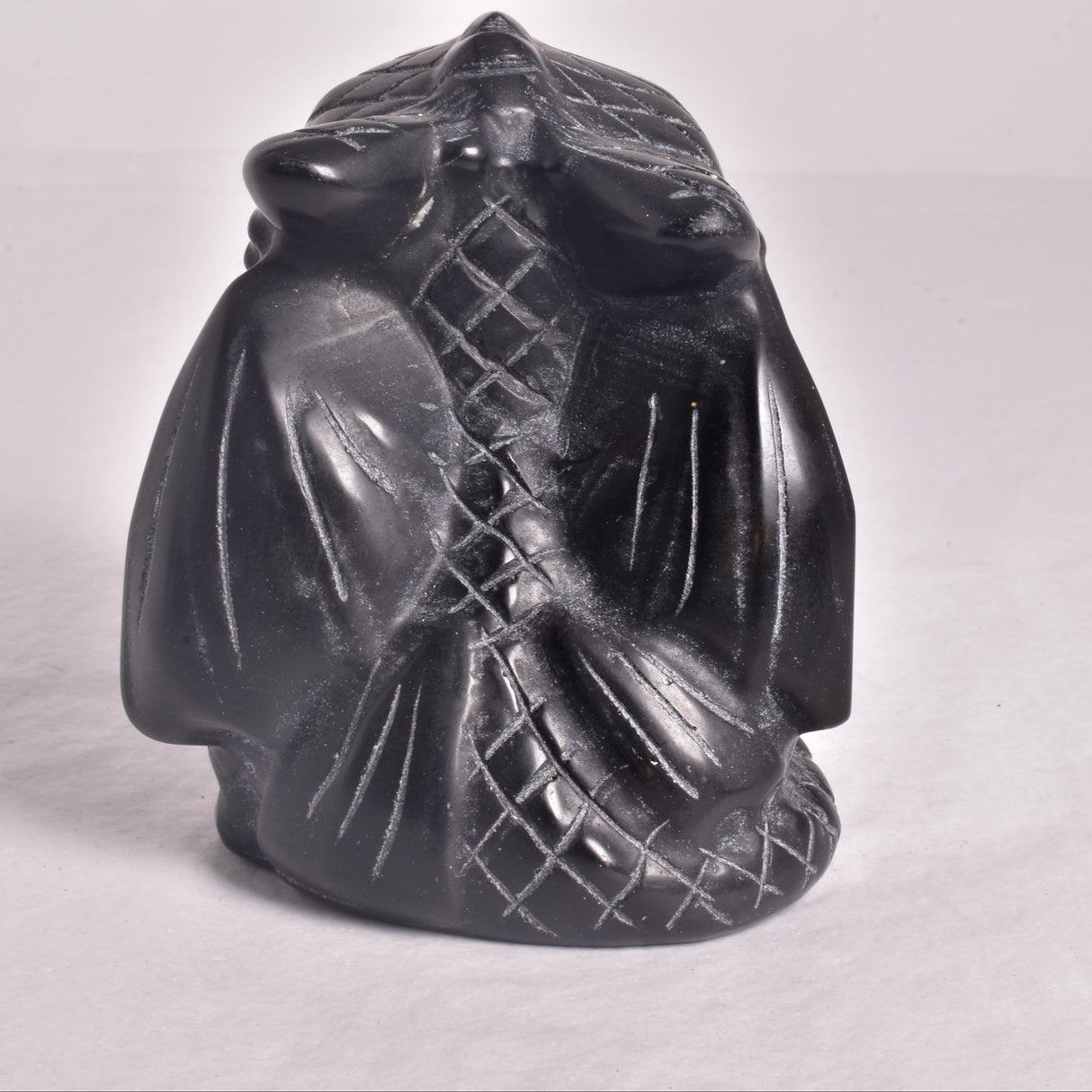 TOOTHLESS BLACK JASPER DRAGON CARVING P767