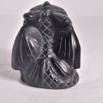 TOOTHLESS BLACK JASPER DRAGON CARVING P1034