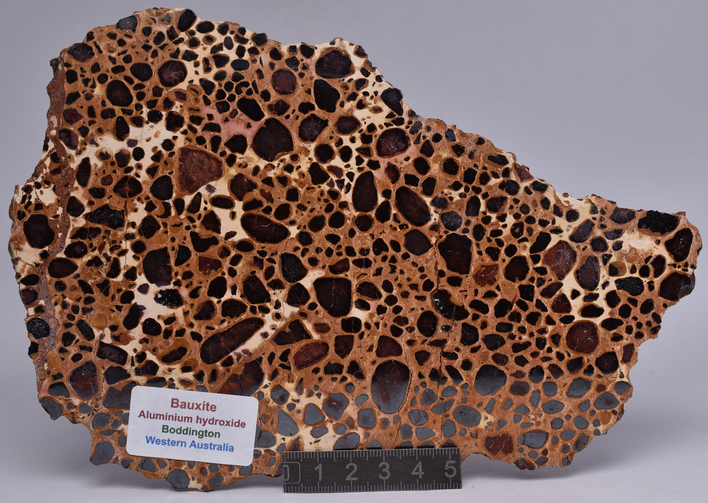 BAUXITE, Aluminium Hydroxide, Polished Slice, Kalgoorlie WA S194