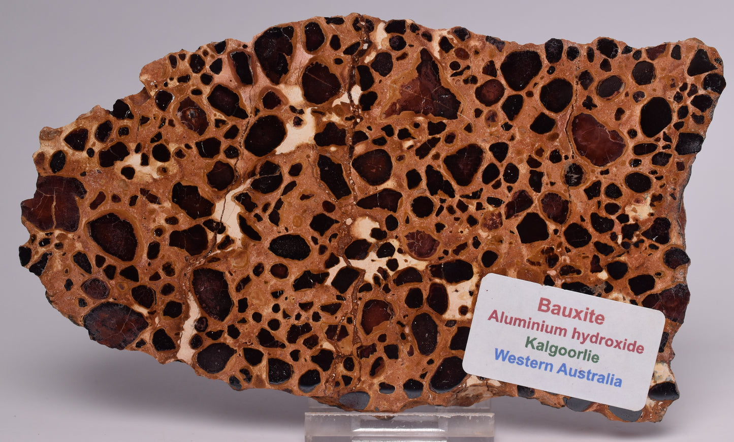 BAUXITE, Aluminium Hydroxide, Polished Slice, Australia S438