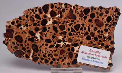 BAUXITE, Aluminium Hydroxide, Polished Slice, Australia S438