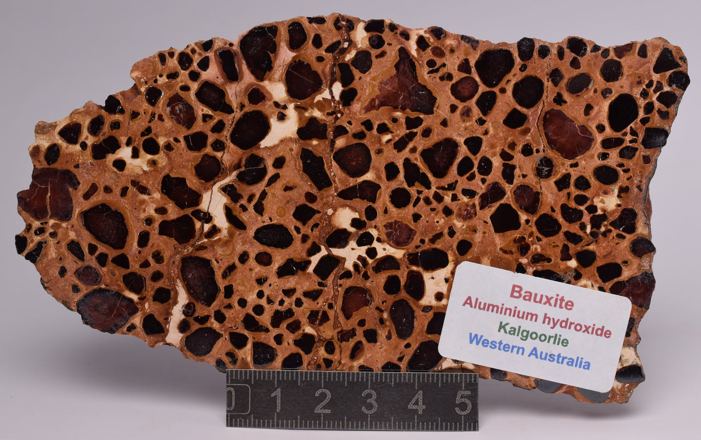 BAUXITE, Aluminium Hydroxide, Polished Slice, Australia S438