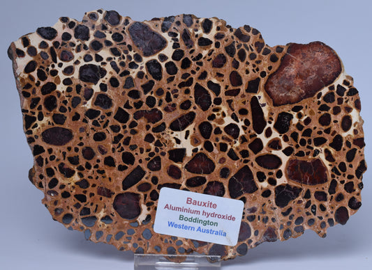 BAUXITE, Aluminium Hydroxide, Polished Slice, Australia S450