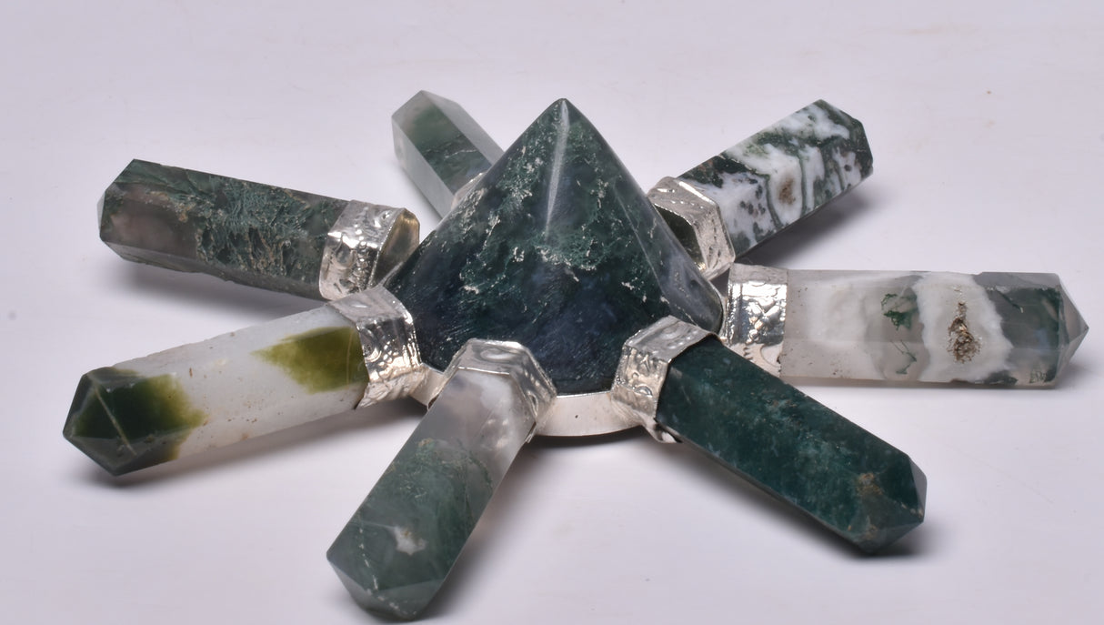 MOSS AGATE 7 POINT/GENERATOR P192