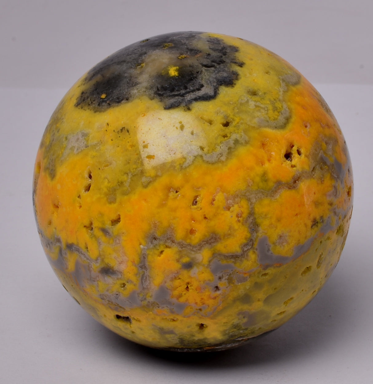 BUMBLEBEE JASPER CARVED SPHERE P779