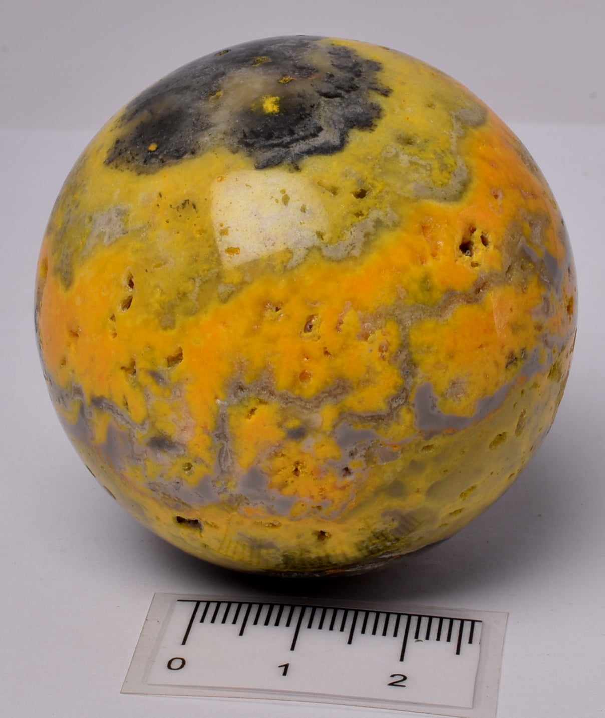 BUMBLEBEE JASPER CARVED SPHERE P1004