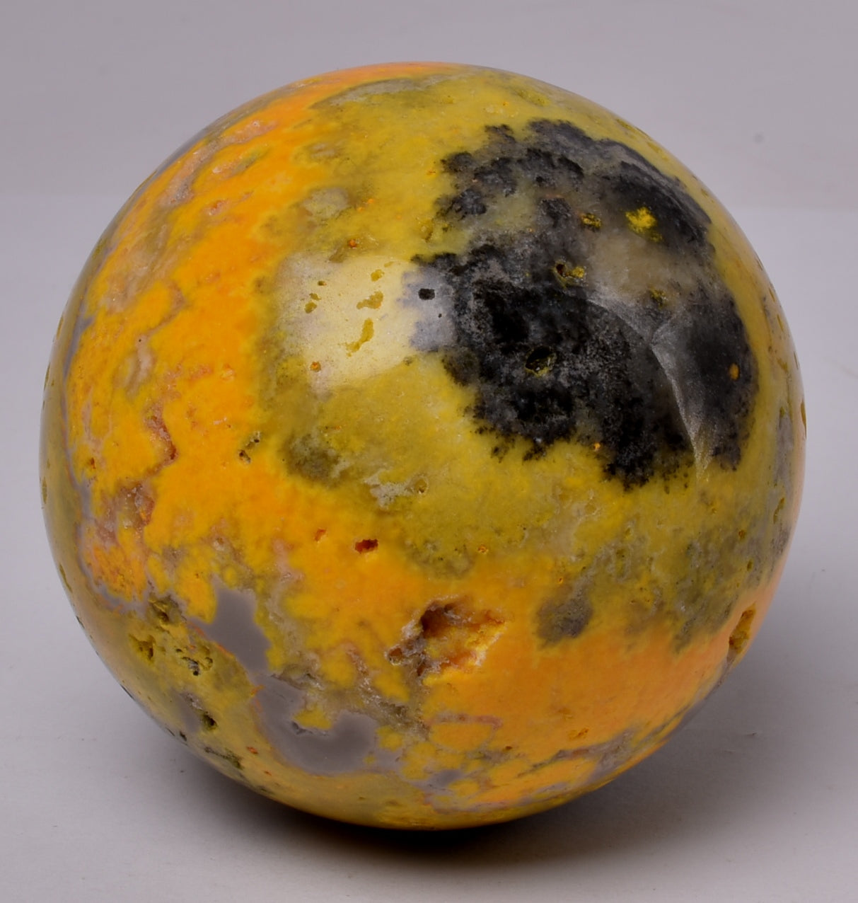 BUMBLEBEE JASPER CARVED SPHERE P1004
