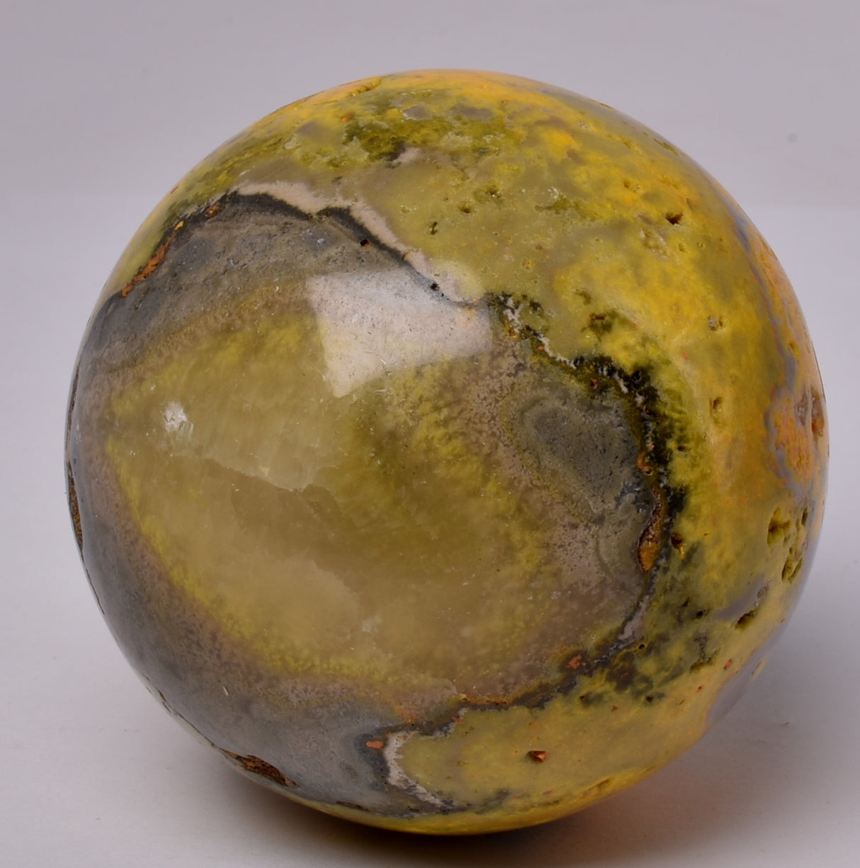 BUMBLEBEE JASPER CARVED SPHERE P779