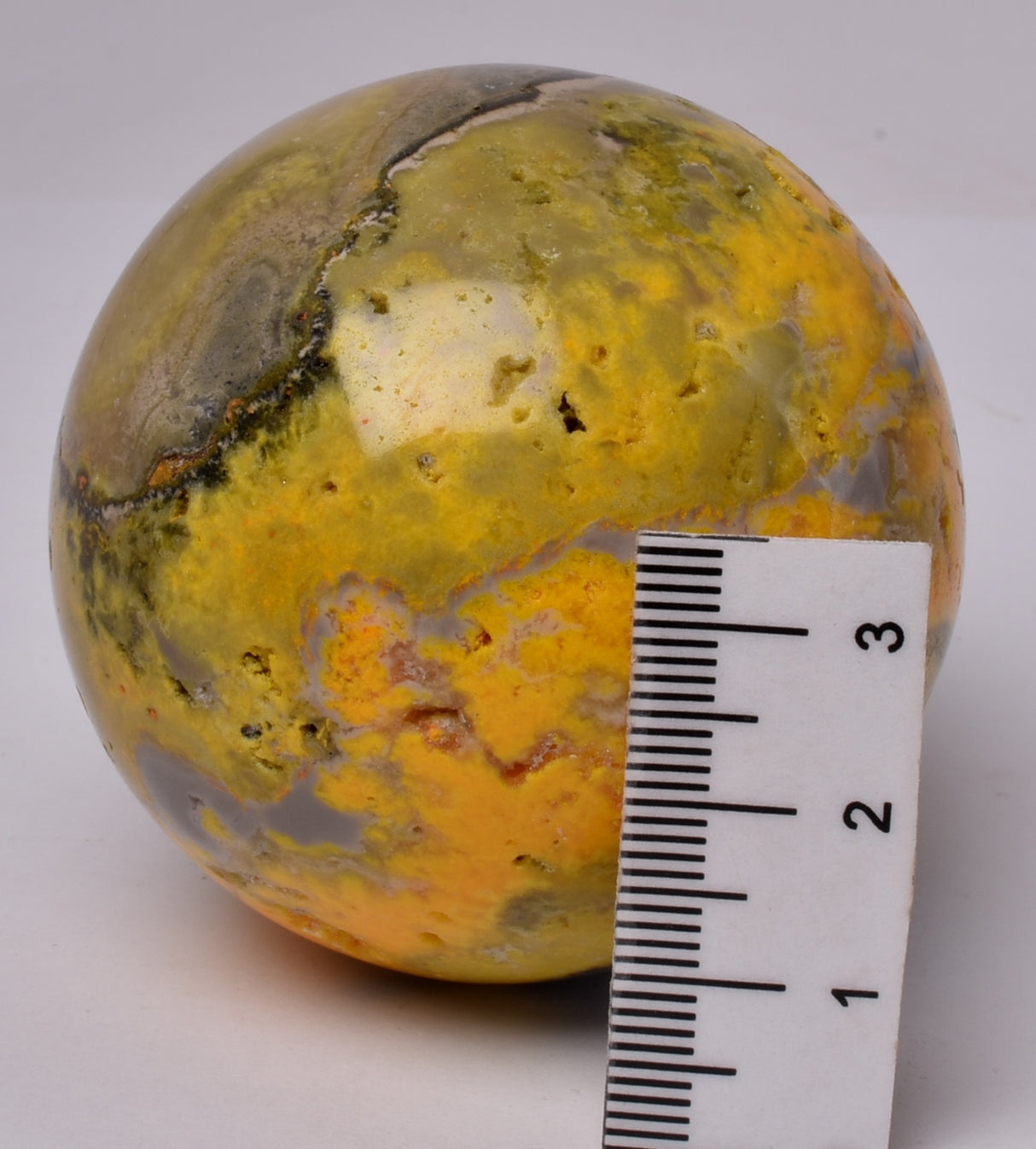 BUMBLEBEE JASPER CARVED SPHERE P779