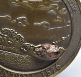 BRONZE COIN WITH CAMPO DEL CIELO METEORITE MT97