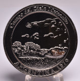 SILVER COIN WITH CAMPO DEL CIELO METEORITE MT32