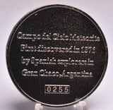 SILVER COIN WITH CAMPO DEL CIELO METEORITE MT32