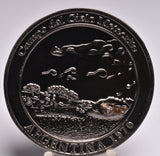 SILVER COIN WITH CAMPO DEL CIELO METEORITE MT32