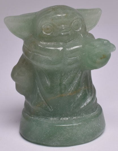 CARVED GREEN AVENTURINE BABY YODA P943