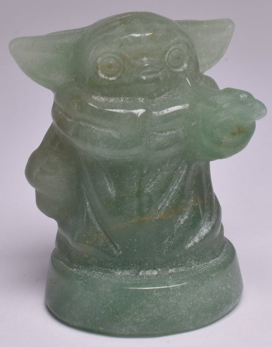 CARVED GREEN AVENTURINE BABY YODA P943