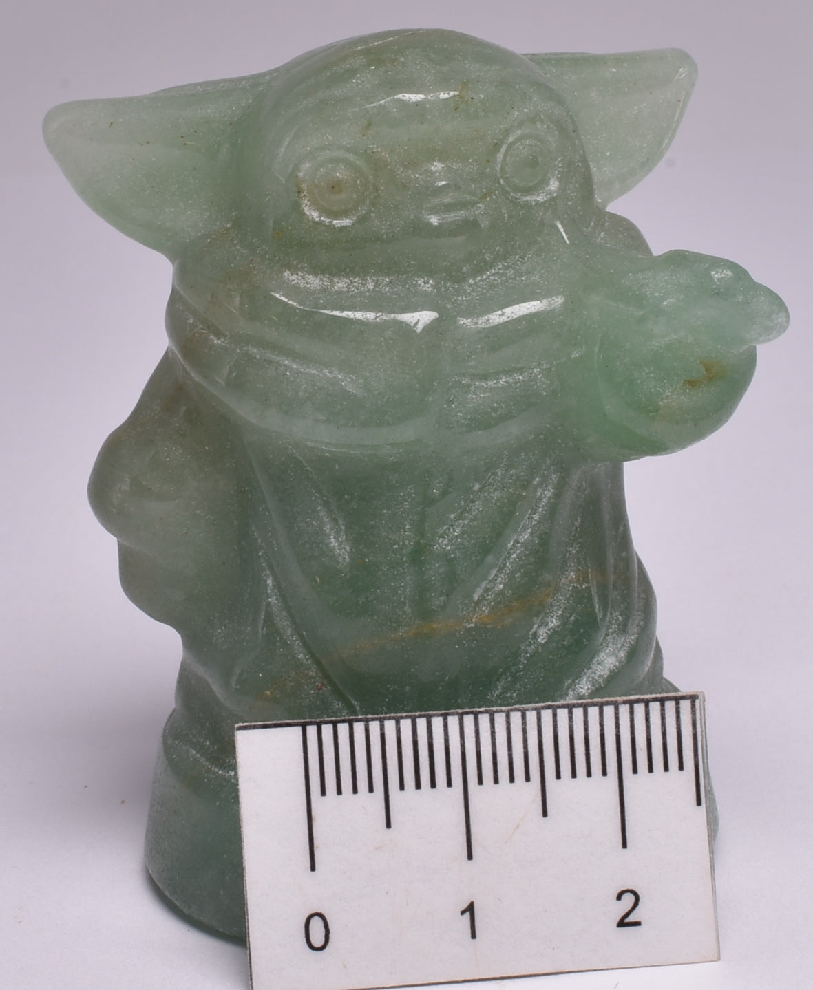 CARVED GREEN AVENTURINE BABY YODA P943