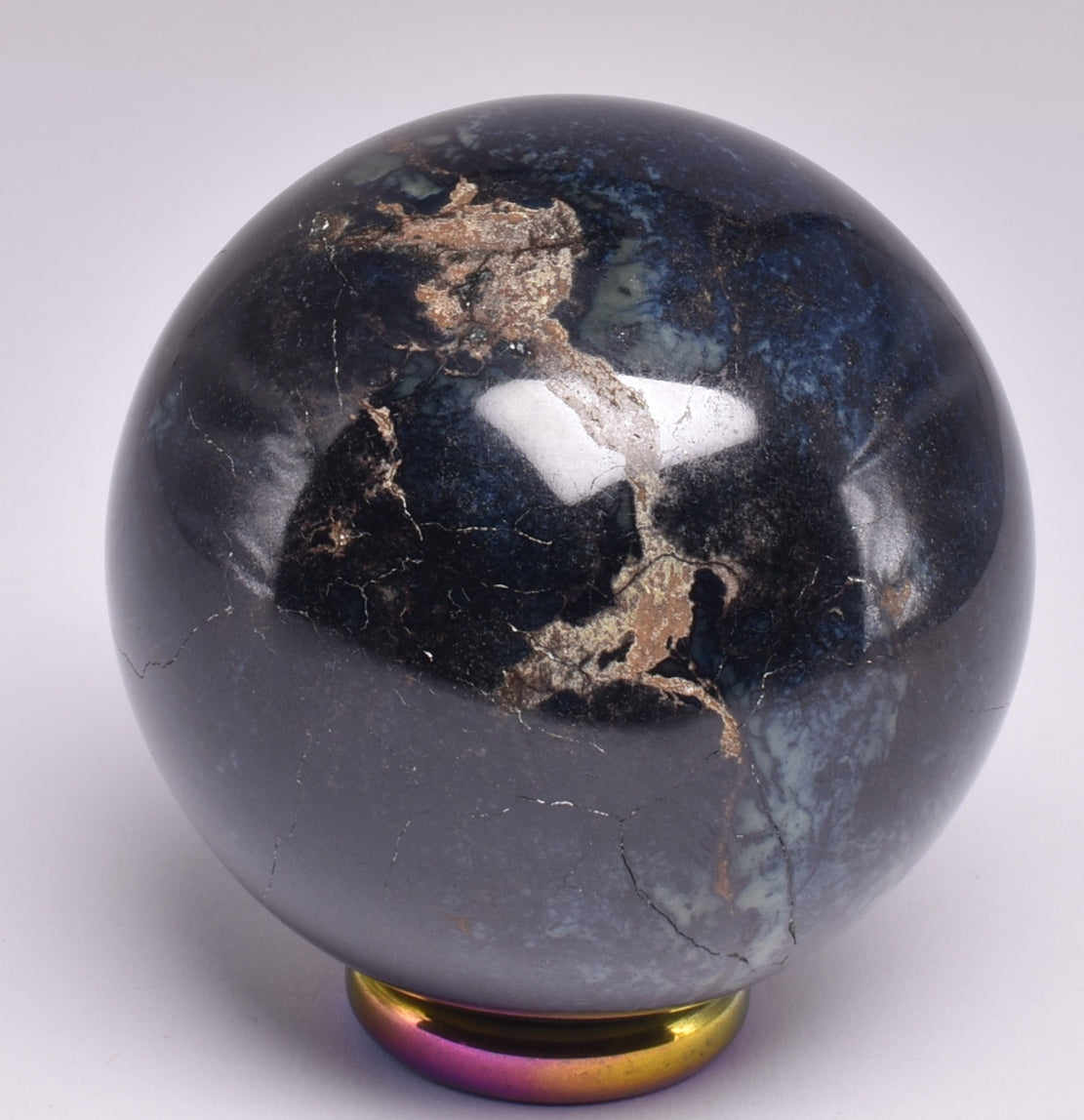 VIVIANITE  POLISHED MINERAL SPHERE P627