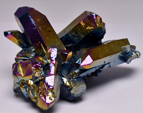 TITANIUM AURA QUARTZ CRYSTAL CLUSTER P100