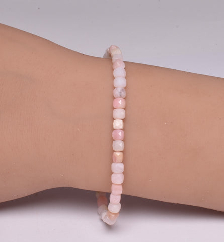 PINK OPAL BEADED BRACELET J18