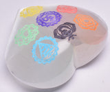 SELENITE CHAKRA PUFFY HEARTS SE22