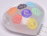 SELENITE CHAKRA PUFFY HEARTS SE22