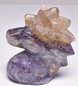 FLUORITE CRYSTAL UNICORN CARVING 5.5 cm P49