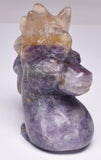 FLUORITE CRYSTAL UNICORN CARVING 5.5 cm P49