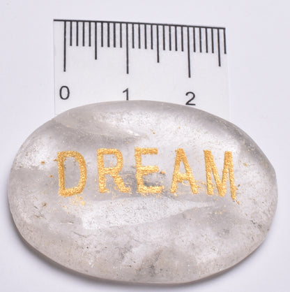INSPIRATIONAL QUARTZ DREAM ENGRAVED CRYSTAL PALM STONE P63