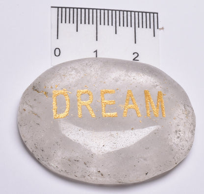 INSPIRATIONAL QUARTZ DREAM ENGRAVED CRYSTAL PALM STONE P64