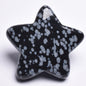 SNOWFLAKE OBSIDIAN CRYSTAL STAR CARVING P959