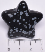 SNOWFLAKE OBSIDIAN CRYSTAL STAR CARVING P960