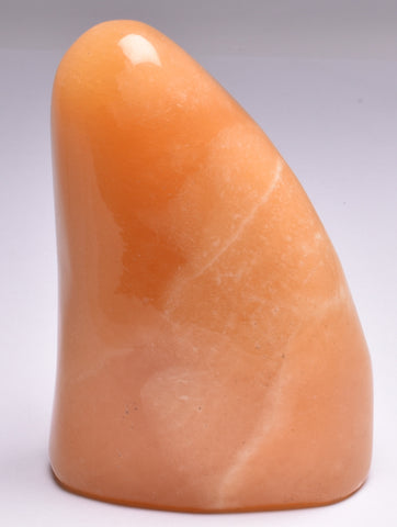 ORANGE CALCITE CRYSTAL POLISHED FREEFORM P973