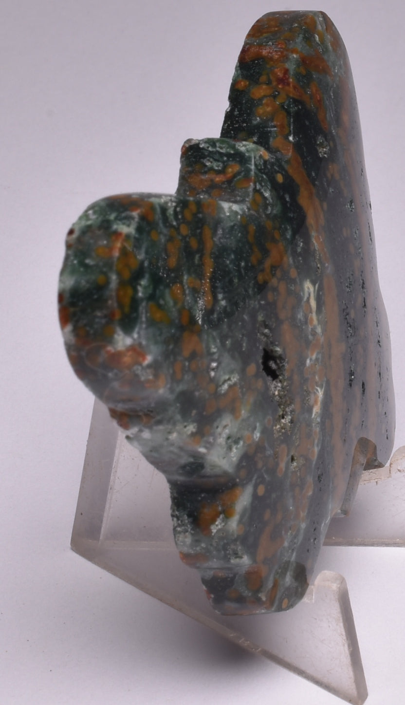 OCEAN JASPER POLISHED  BUTTERFLY CARVING P981