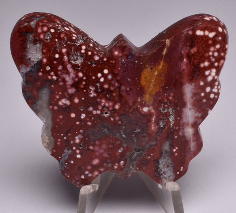 OCEAN JASPER POLISHED BUTTERFLY CARVING P1053