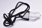 QUARTZ NATURAL POINT PENDANT ON LEATHER LOOK NECKLACE J268