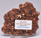 BAUXITE, Aluminium Hydroxide, Polished Slice, Australia S1020