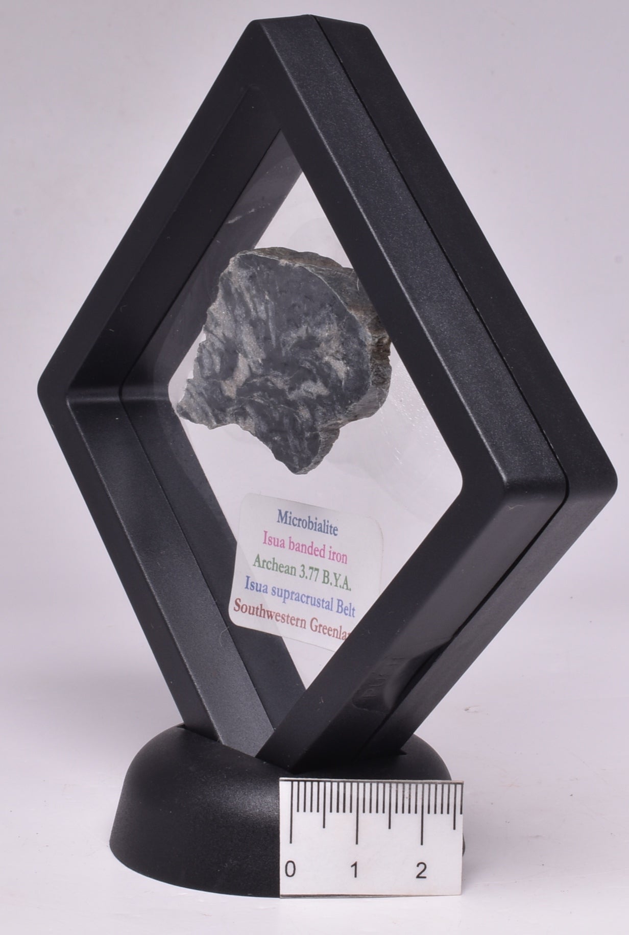 MICROBIALITE  STROMATOLITE, Isua banded iron, 3.77 B.Y.A. Greenland S72