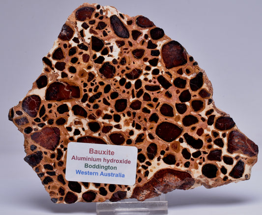 BAUXITE, Aluminium Hydroxide, Polished Slice, Australia S98