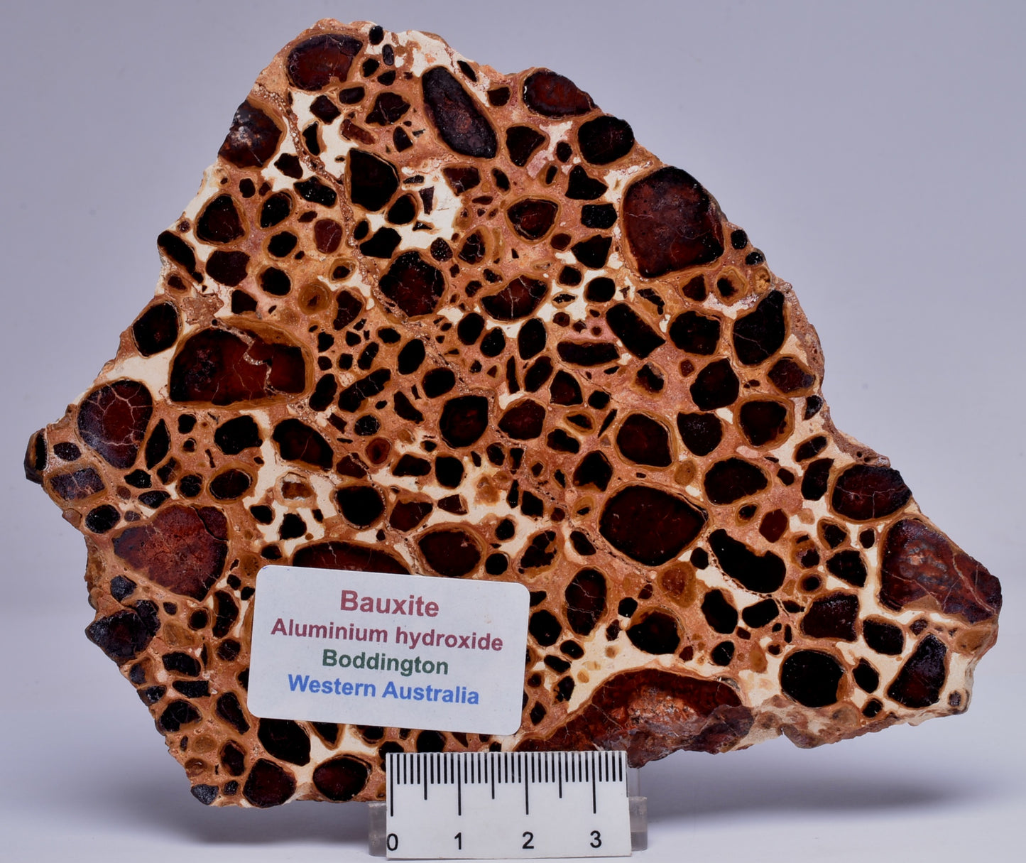 BAUXITE, Aluminium Hydroxide, Polished Slice, Australia S98