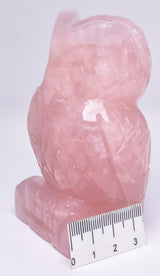 ROSE QUARTZ CRYSTAL CARVED OWL P394