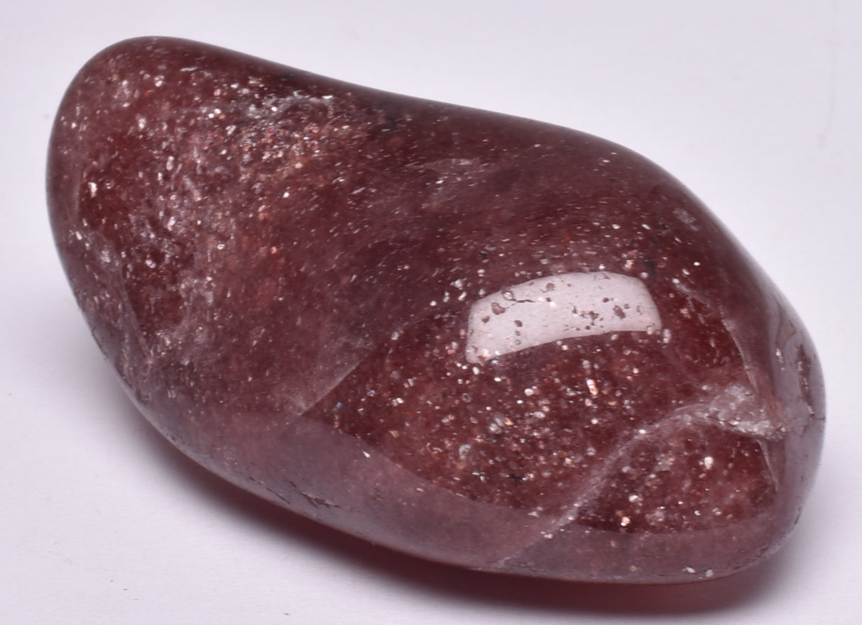 STAWBERRY QUARTZ POLISHED FREEFORM TUMBLE P393