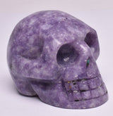 LEPIDOLITE CRYSTAL CARVED SKULL P395